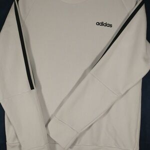 Adidas White crew neck Sweater